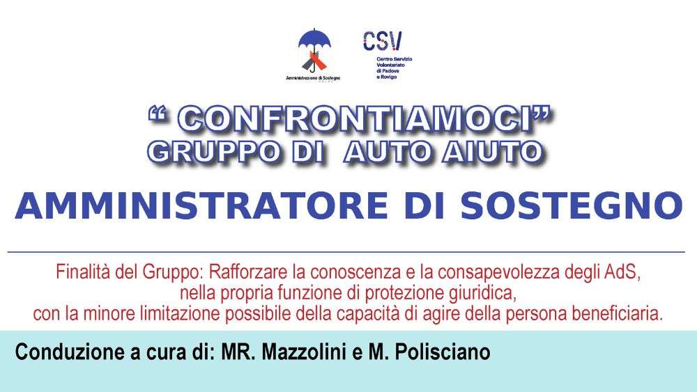 Confrontiamoci Gruppo Di Mutuo Aiuto CSV Di Padova E Rovigo