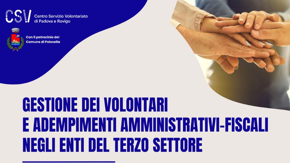 Con il patrocinio del Comune di Polesella, organizziamo un incontro formativo gratuito dedicato agli enti del Terzo Settore (ETS).