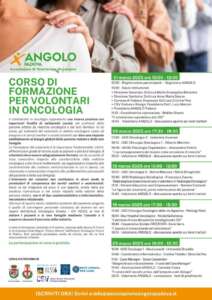 Con l’Istituto Oncologico Veneto, l'Associazione Angolo di Padova ha organizzato un corso gratuito per volontari in oncologia